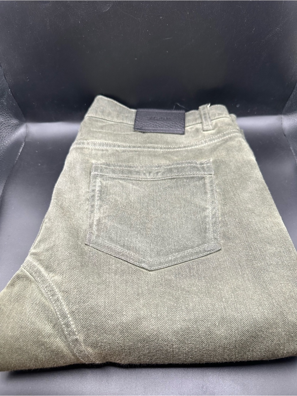 Belstaff Olive Green Cargo Biker Denim US33